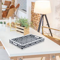 Decorative Tray 17"x11" 12"x12" Shiraz Ottoman Coffee Table