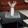 Decorative Tray Zellij Grande Black & White Resin Inlay, 11" × 17", 12" × 12"