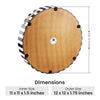 Athens Dinami Round Bone Resin Inlay Decorative Tray B&W 12"