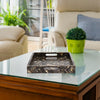 Decorative Tray 17x11, 12x12 Large Ottoman Coffee Table Tray Brown