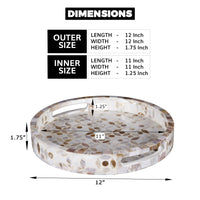 Decorative Tray Discovery Jewel Petit Mother of Pearl Inlay – 12" x 12"