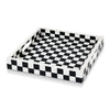 Decorative Tray 12x12 B&W Checkered Tabletop Home Decor Gift