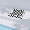 Decorative Tray 12x12 B&W Checkered Tabletop Home Decor Gift
