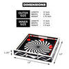 Black White Geometric Serving Ottoman Decorative Tray 12x12