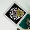 Black White Geometric Serving Ottoman Decorative Tray 12x12