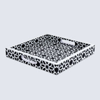 Decorative Tray 17"x11" 12"x12" Shiraz Ottoman Coffee Table