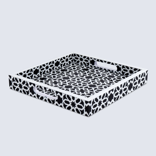 Decorative Tray 17"x11" 12"x12" Shiraz Ottoman Coffee Table