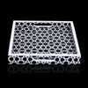 Decorative Tray Zellij Grande Black & White Resin Inlay, 11" × 17", 12" × 12"