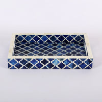 Decorative Moroccan Tray – Blue & White Design, Available in 3 Sizes