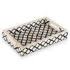 Decorative Tray Moroccan Pattern Bone & Resin Inlay, Black & White, 3 Sizes