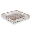 Decorative Tray Discovery Jewel Grande Pattern Mother of Pearl, White, 11" x 17" & 12" x 12"