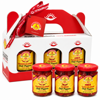 TuttoCalabria Calabrian Chili Pepper Gift Set – Hot Whole, Crushed and Sliced – 3 x 6.5 oz Jars