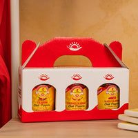 TuttoCalabria Calabrian Chili Pepper Gift Set – Hot Whole, Crushed and Sliced – 3 x 6.5 oz Jars