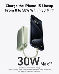 Anker Nano Power Bank (30W, Built-In USB-C Cable)