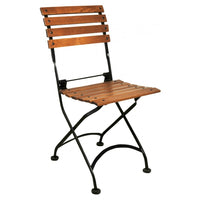Three Piece Bistro Dining Set with 24" Round Powder Coated Steel Top and Two 5504 Side Chairs