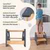 2-Step Wooden Stool for Toddlers(Step Stool for Children Ages 2+)