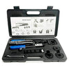 PEX Crimping Tool Kit, FULL SIZE, 3/8" , 1/2" , 3/4" , 1" Copper Ring with Gauge & PEX Pipe Cutter Meets F1807 Standards