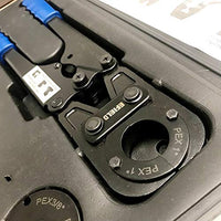 PEX Crimping Tool Kit, 3/8" , 1/2" , 5/8" and 3/4" with the Ring Removal Tool (Decrimper) & Gauge Meets F1807 Standards Plumbingsell