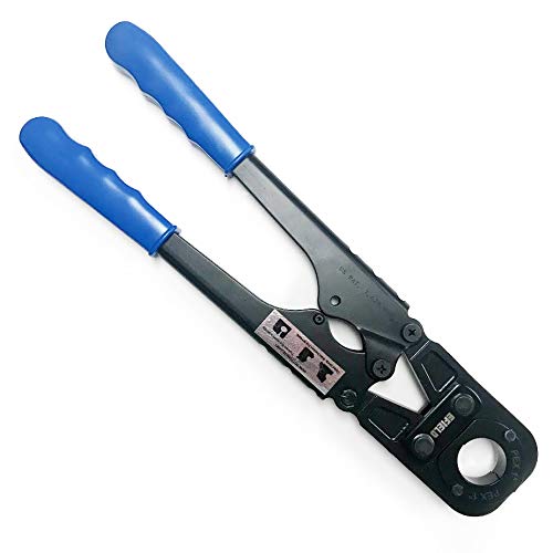 PEX Crimping Tool Kit, 3/8" , 1/2" , 5/8" and 3/4" with the Ring Removal Tool (Decrimper) & Gauge Meets F1807 Standards Plumbingsell