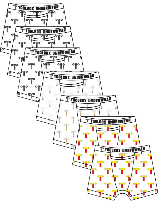 American Duke Apparel Company Toolbox Underwear - Patterns - Weeklong Pack