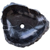 Toros Black Natural Stone Marble Rustic Above Vanity Bathroom Sink