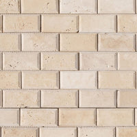 Tuscany Ivory Light Travertine Honed Mosaic Floor and Wall Tile - Livfloors Collection