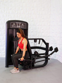 Elite Selectorized Triceps Press - Muscle D Fitness - Commercial Adjustable Seated Pin Selectorized Triceps Press Dip Press