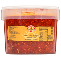 TuttoCalabria Crushed Calabrian Chili Peppers – 98.7 oz (2.8 kg) Tub