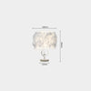 STEVVEX Reading Room Luxury Interesting Decor Heart Shape Feather Crystal Lamp Table Lamp for bedroom Light art decor home planetarium