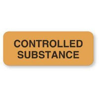 Preprinted Auxiliary Label: Controlled Substance, 1 Roll