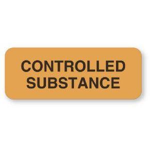 Preprinted Auxiliary Label: Controlled Substance, 1 Roll