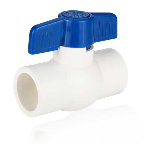 10 Pcs 3/4" PVC Ball Valve, Solvent Weld, Sch. 40
