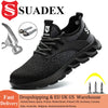 SUADEX Men Women Safety Shoes Steel Toe Boots Anti-Smashing Work Shoes Lightweight Breathable Composite Toe Men EUR Size 37-48