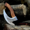 Custom Hand-Engraved Axe Pizza Cutter – 8" J2 Steel Blade