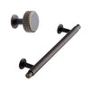Dark Rubbed Bronze "Villa" Cabinet Knobs and Pulls | Fluted Cabinet Hardware Euro • Knobs
