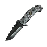 2-Pack: 5" Spring Assisted Knife with Camo Nylon Fiber Handle