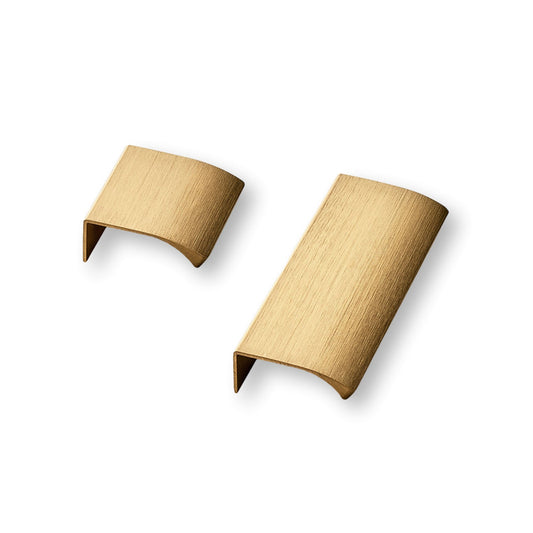 Brushed Bronze "Edge Straight" Tab Drawer Pulls Euro • Knobs