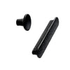 Lacquered Black Wood "Tuba" Cabinet Knob and Drawer Pulls Euro • Knobs