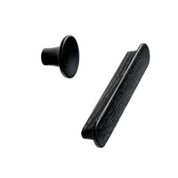 Lacquered Black Wood "Tuba" Cabinet Knob and Drawer Pulls Euro • Knobs