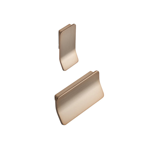 Brushed Bronze "Leaf" Tab Drawer Pulls Euro • Knobs