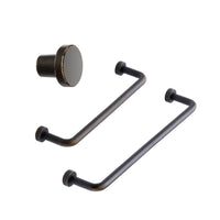 Dark Bronze "Lounge" Cabinet Knob and Wire Drawer Pulls Euro • Knobs