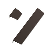 Dark Bronze "Comet" Edge Drawer Tab Pulls Euro • Knobs