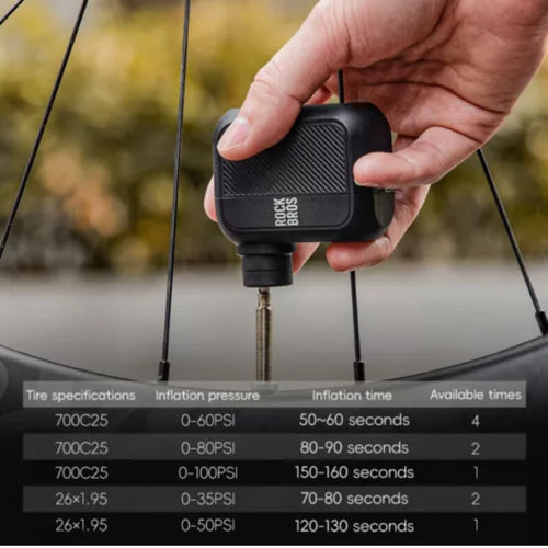 ROCKBROS 100PSI Mini Electric Bike Pump