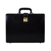 Leather Executive Men's Leather Attache Briefcase - Black