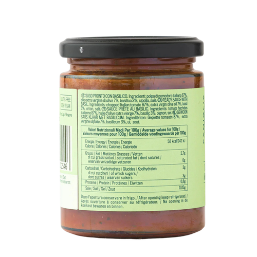 Famiglia Crispino Basil Tomato Sauce — Ready-Made Italian Sugo