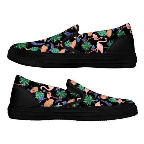 Flamingo Exotic Floral Slip Ons