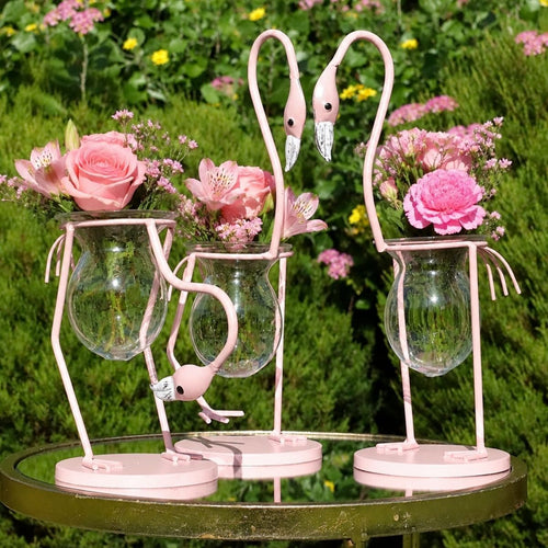 Flamingo Glass Vases