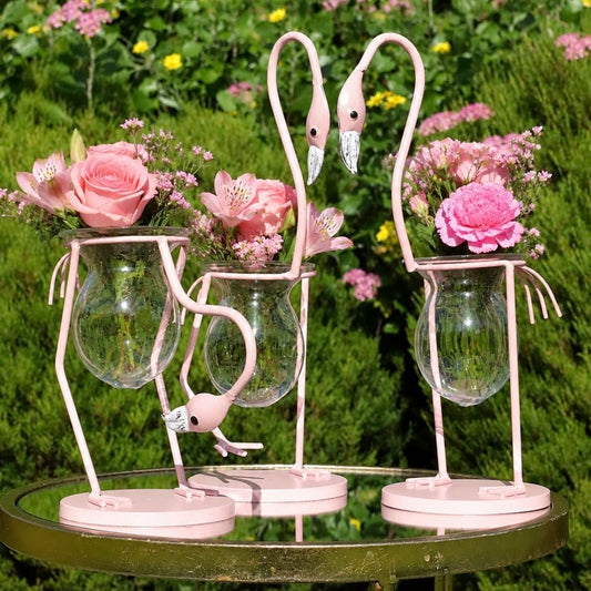 Flamingo Glass Vases
