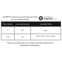 Black Round Elastic Dress Shoe Laces The Original Stretchlace