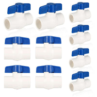 10 Pcs 2" PVC Ball Valve, Solvent Weld, Sch. 40